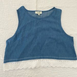 Love J Blue Crop Top